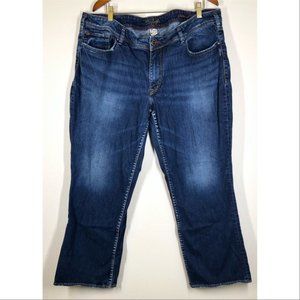 Silver Jeans Dark Wash Aiko Flood Length Jeans 22